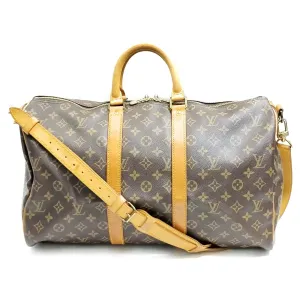 100% Authentic Louis Vuitton Boston Keepall Bandouliere 45 Monogram Bag #MN649
