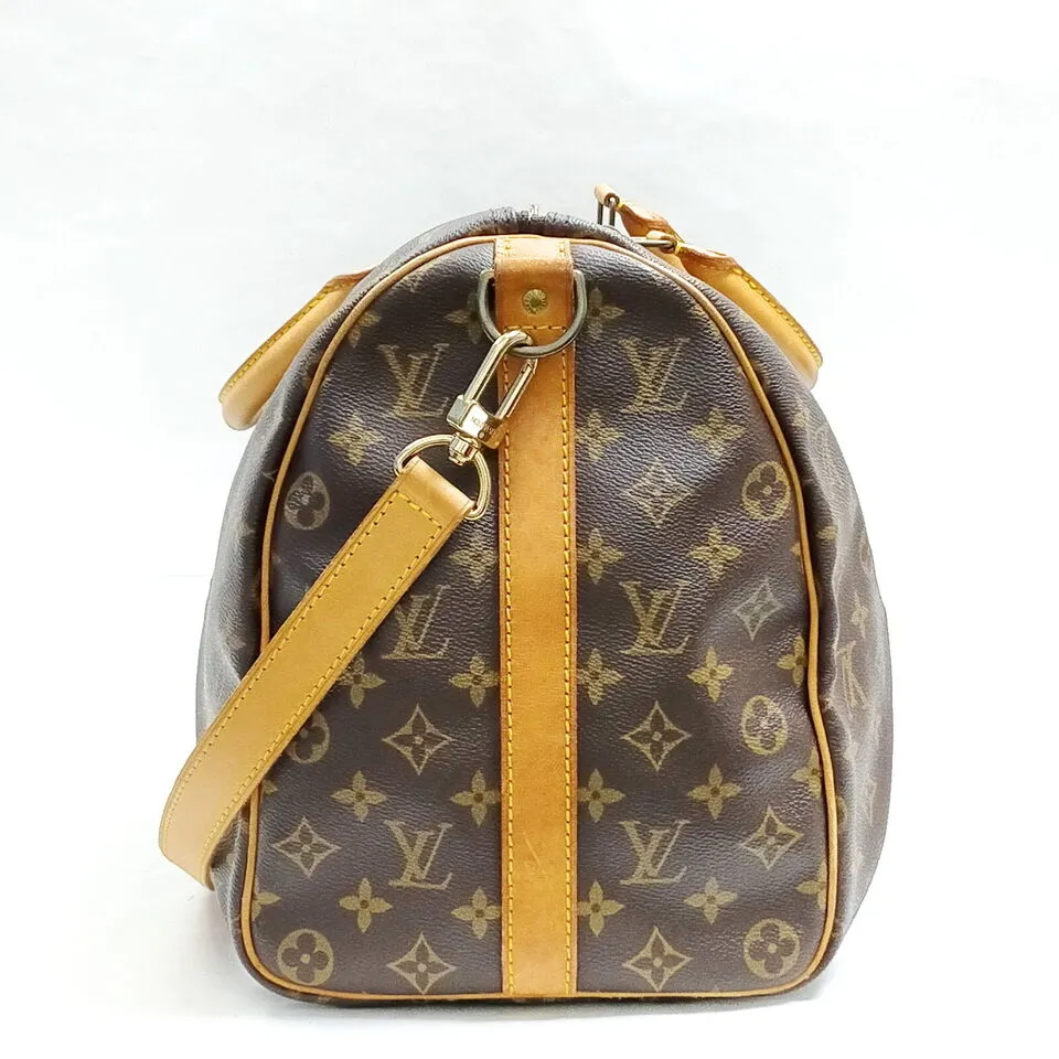 100% Authentic Louis Vuitton Boston Keepall Bandouliere 45 Monogram Bag #MN649