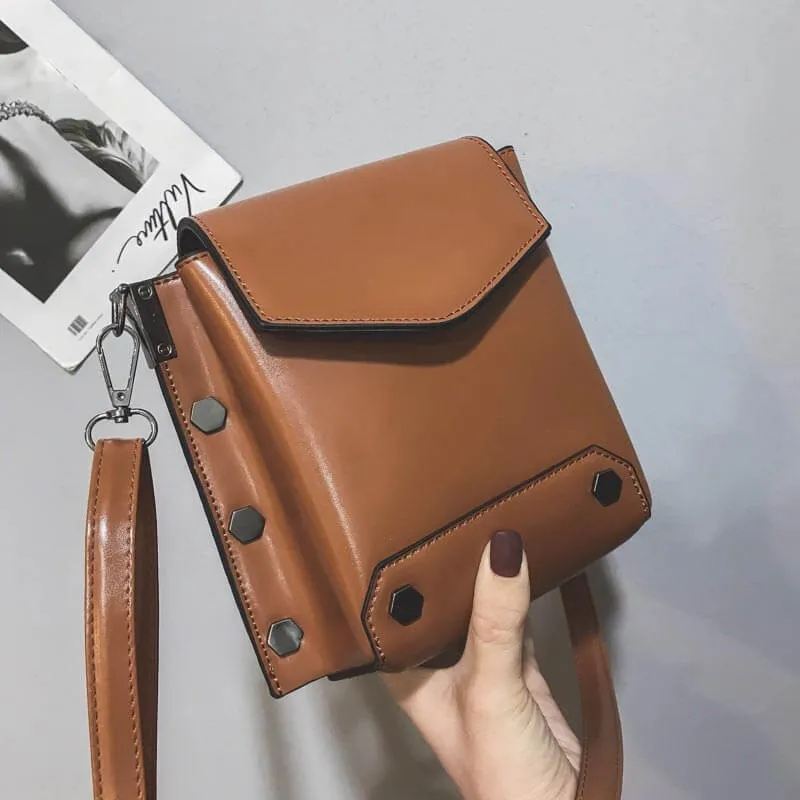 2020 women's elegant retro style classy artistic chic leather shoulder bag messenger bag