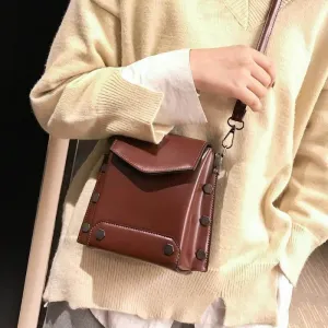 2020 women's elegant retro style classy artistic chic leather shoulder bag messenger bag