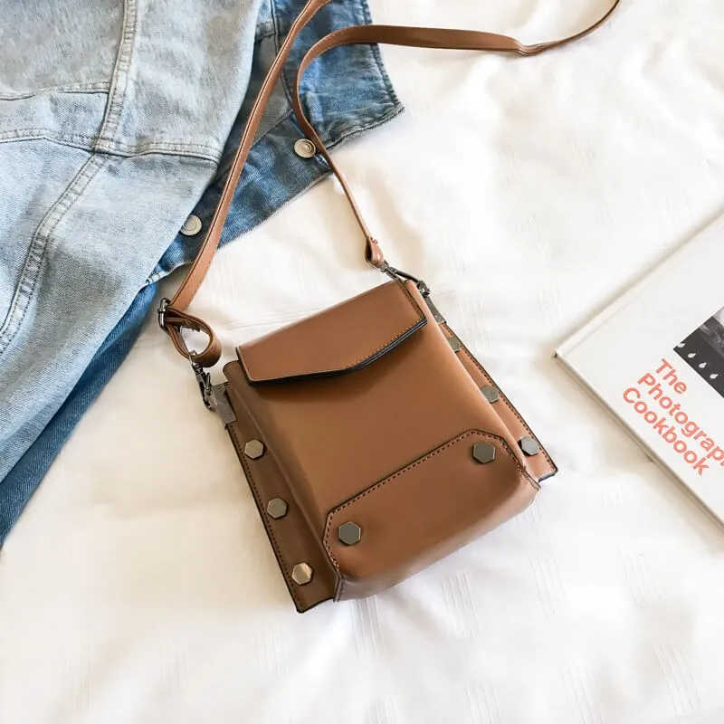 2020 women's elegant retro style classy artistic chic leather shoulder bag messenger bag
