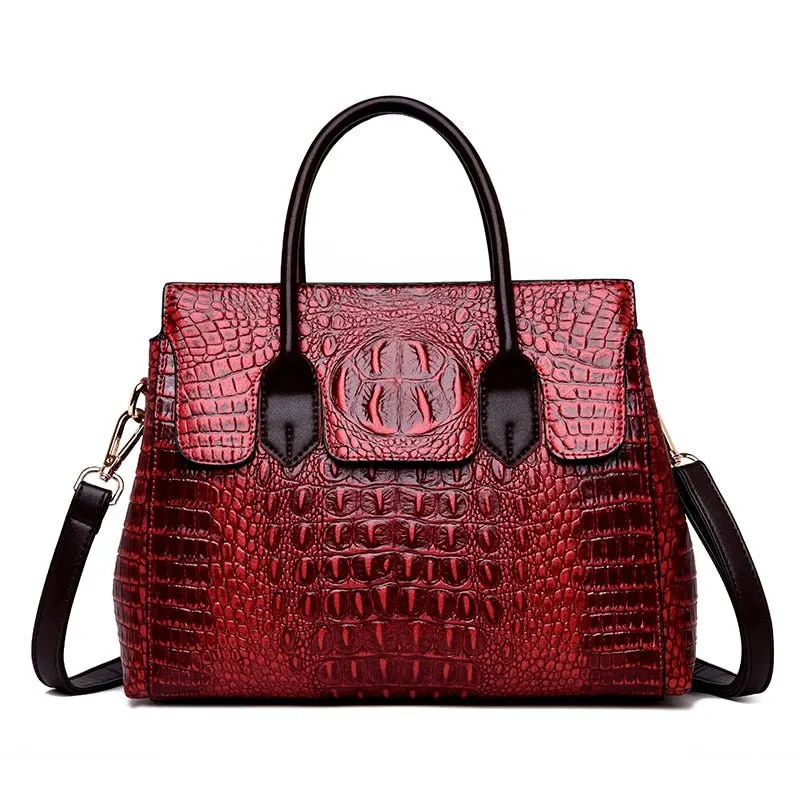 AlliChic Luxe Zipper Totes Handbag