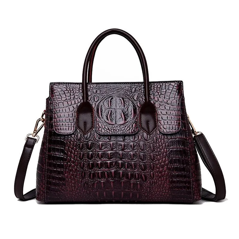 AlliChic Luxe Zipper Totes Handbag