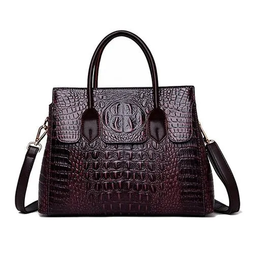 AlliChic Luxe Zipper Totes Handbag