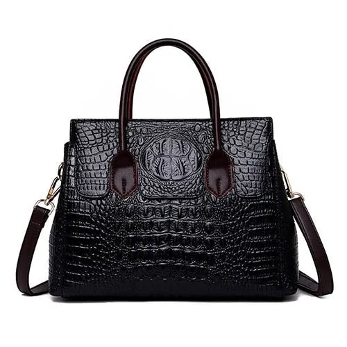AlliChic Luxe Zipper Totes Handbag