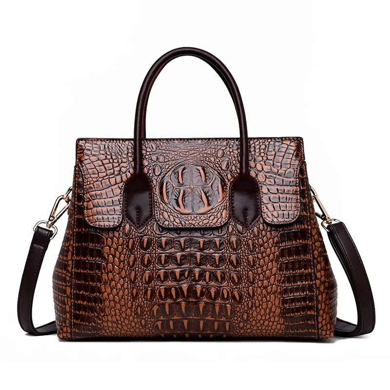 AlliChic Luxe Zipper Totes Handbag