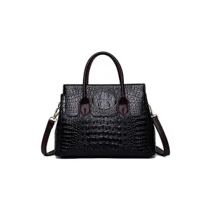 AlliChic Luxe Zipper Totes Handbag