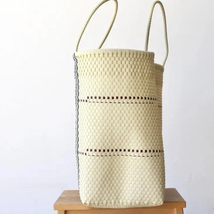 Beige and Colors and Handwoven Mexican Tote