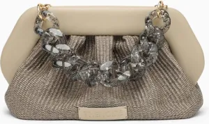 BEIGE BIOS CLUTCH WITH CHAIN
