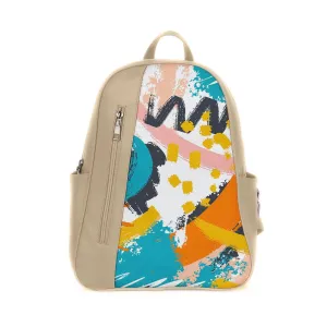 Beige Mixed Backpack Paint