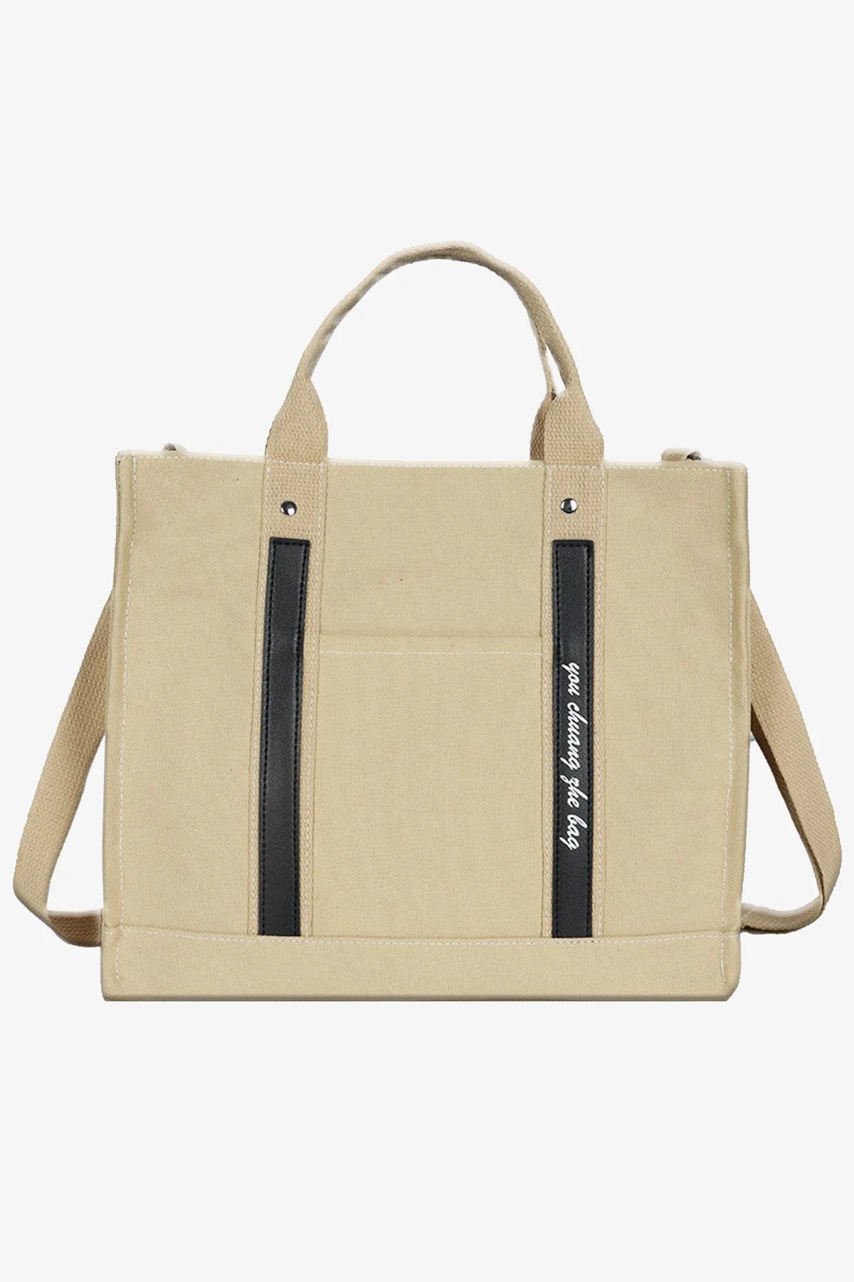 Beige Student Class Trendy Shoulder Bag - S22 - WHB0038