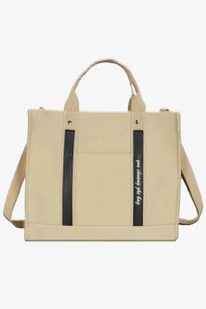 Beige Student Class Trendy Shoulder Bag - S22 - WHB0038