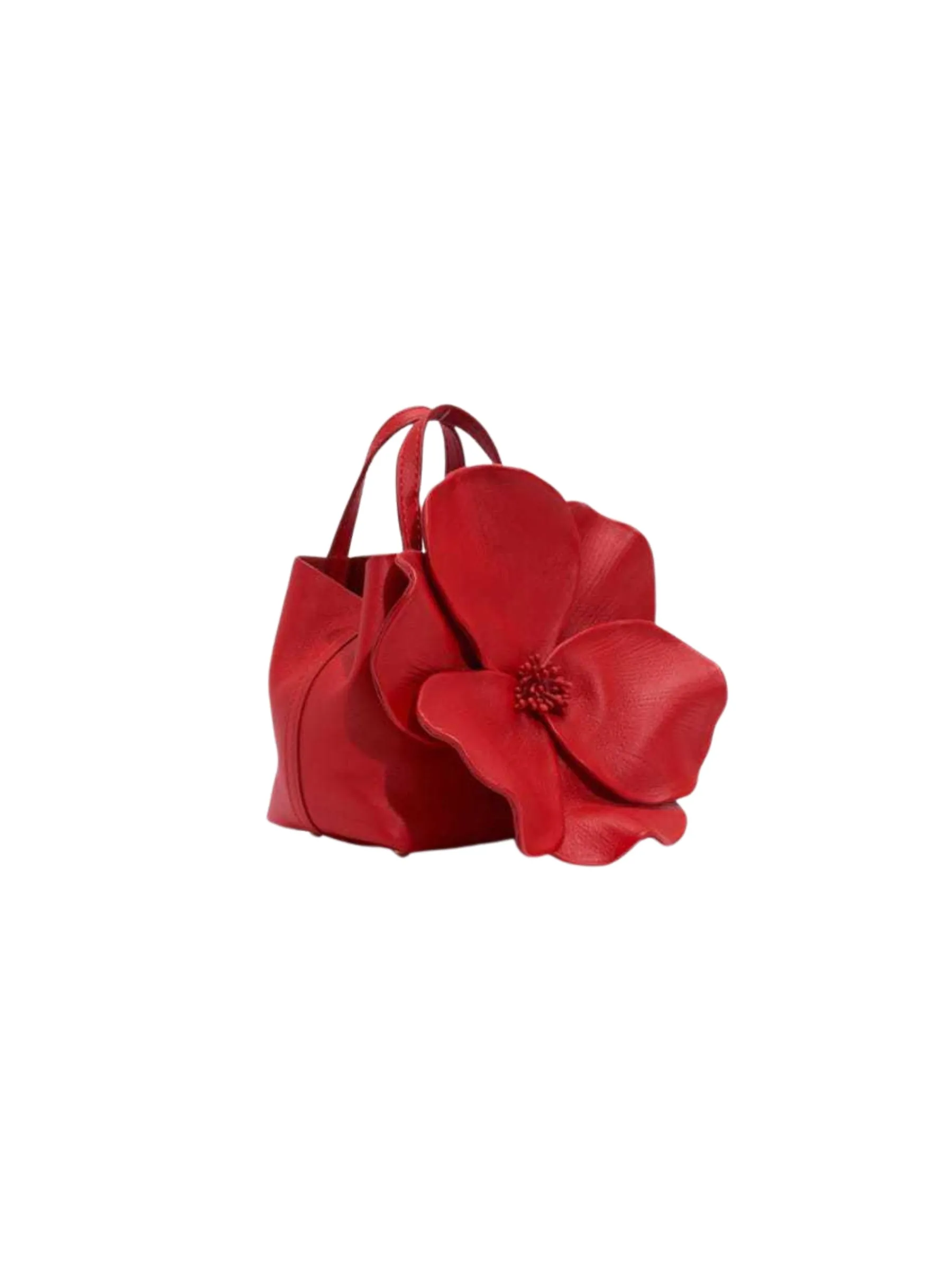 Belle Floral Handbag in Red