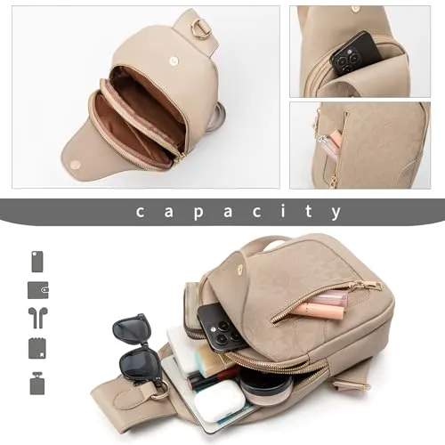 Belt Bag For Women Crossbody for Women Bum Bag Small Leather Chest Waist Checkered Fanny Packs for Women Travel Sport Camping Red