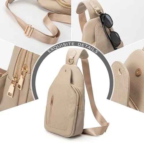 Belt Bag For Women Crossbody for Women Bum Bag Small Leather Chest Waist Checkered Fanny Packs for Women Travel Sport Camping Red