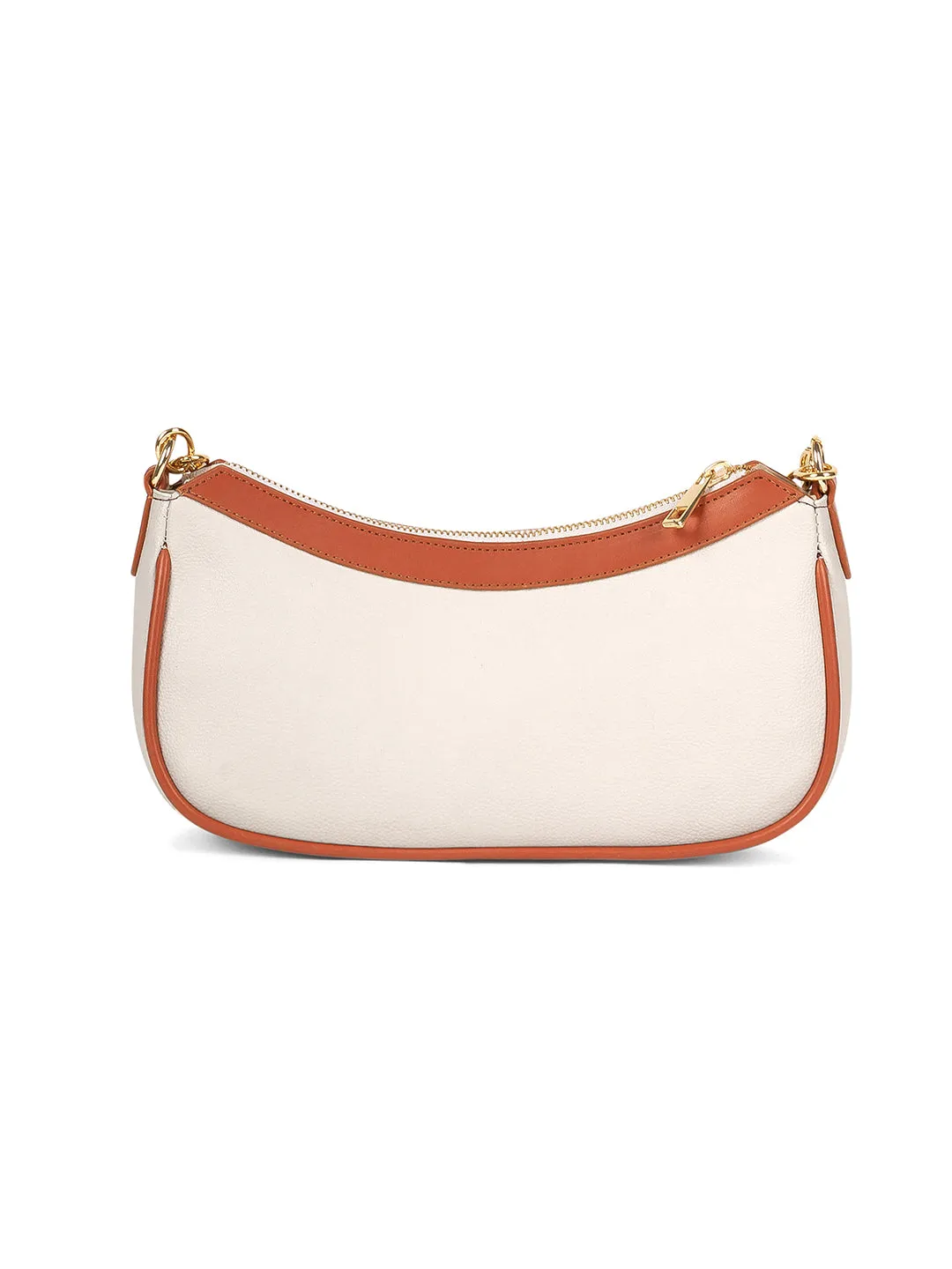 Berrylush Women Solid Beige Synthetic Leather Chain Detail Two Detachable Strap Shoulder & Sling Bag