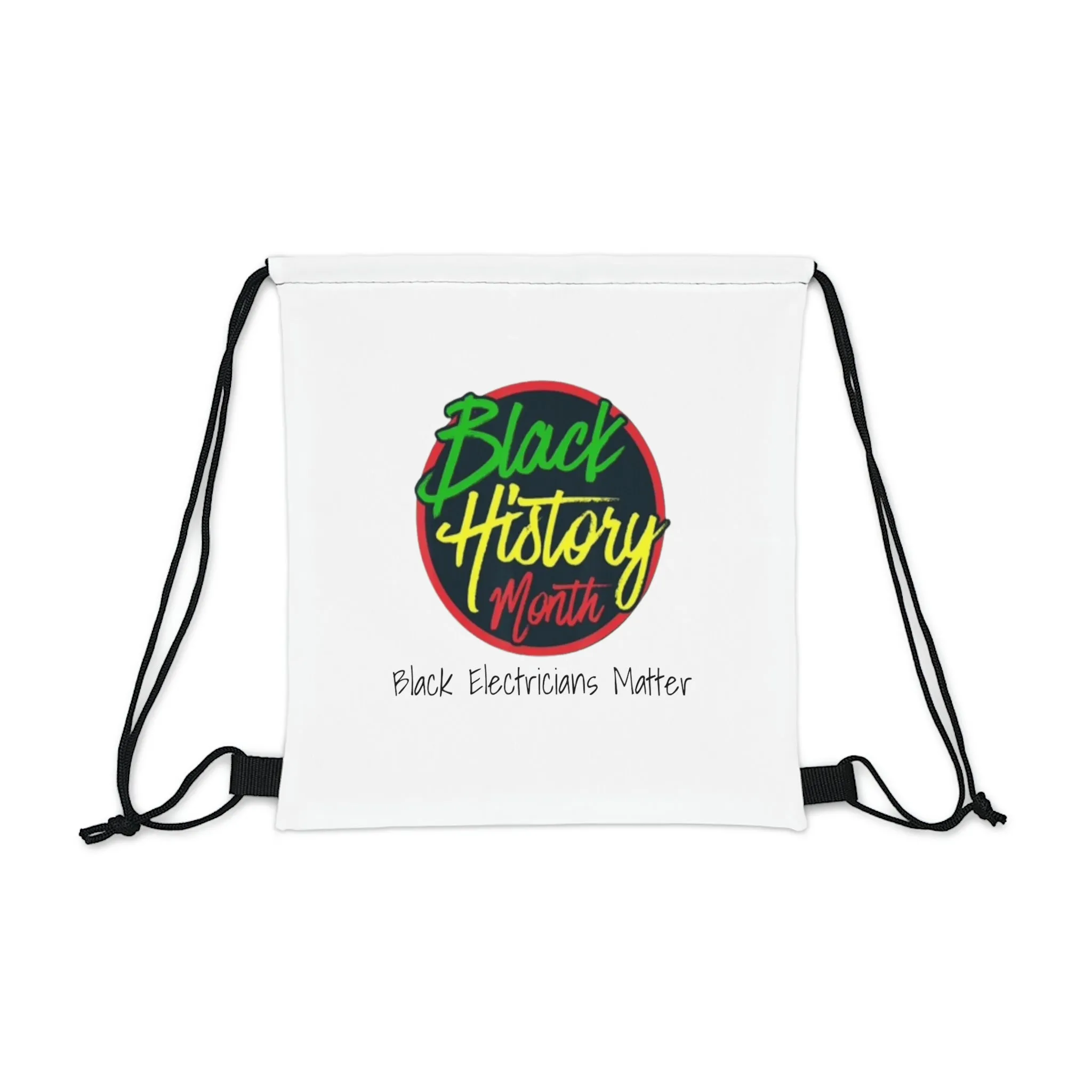 Black Electricians Matter Outdoor Drawstring Bag