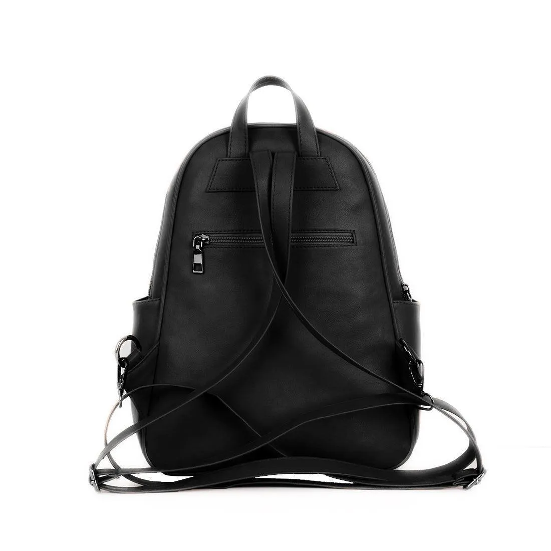 Black Mixed Backpack Black lotus