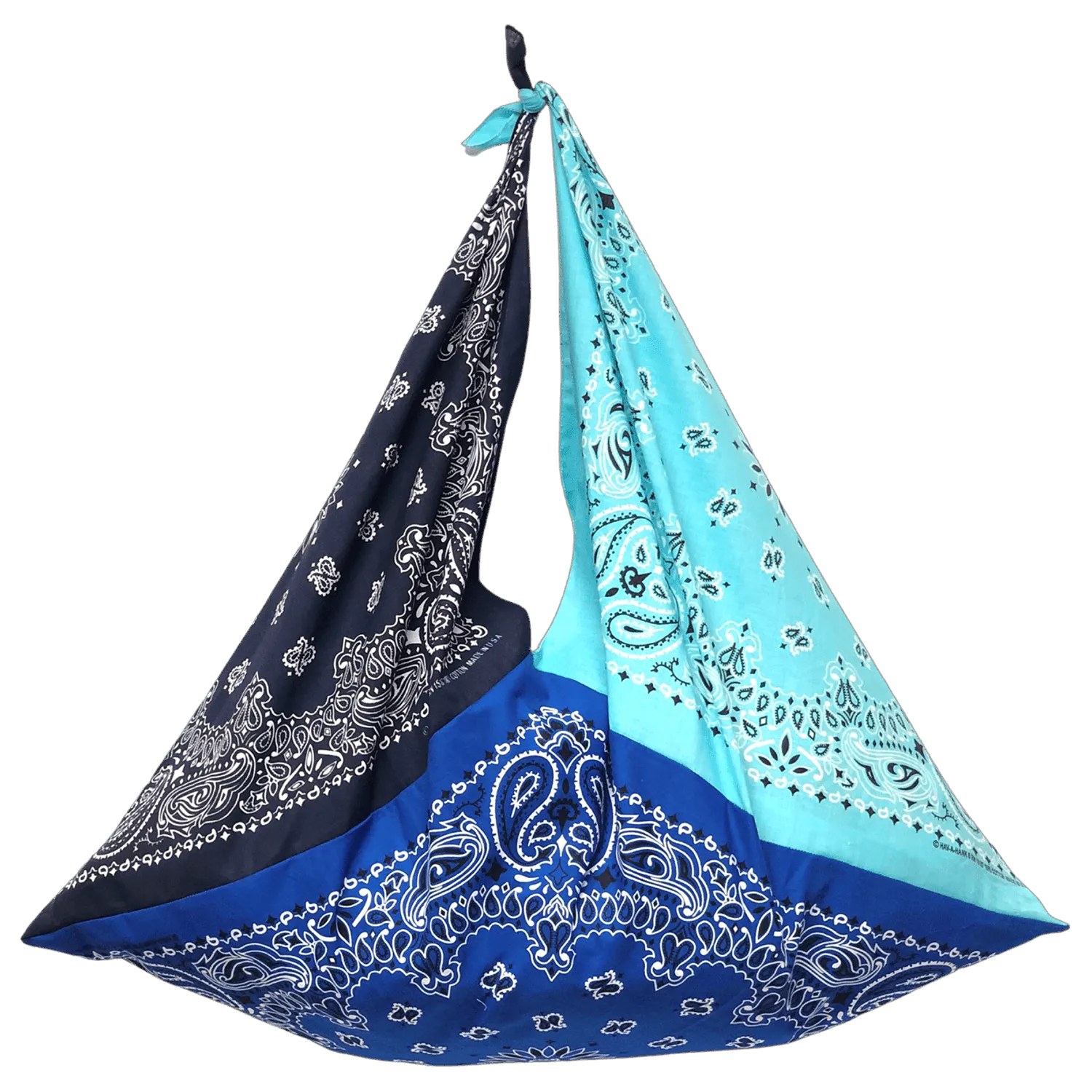 BoHo Bandanna Tote Bag - Surf Paisley - 100% Cotton - Made In The USA