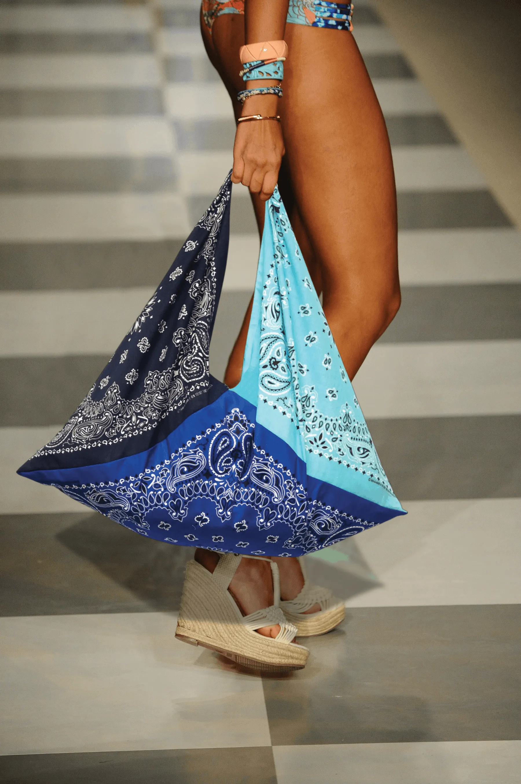 BoHo Bandanna Tote Bag - Surf Paisley - 100% Cotton - Made In The USA