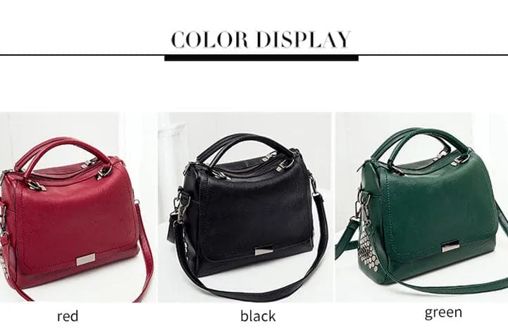 BOLISH Women's Fashion Genuine Leather Messenger Shoulder Designer Handbag