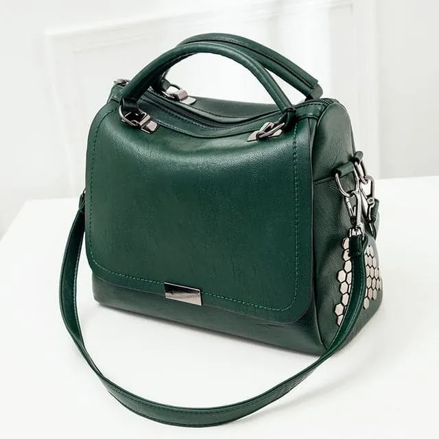 BOLISH Women's Fashion Genuine Leather Messenger Shoulder Designer Handbag