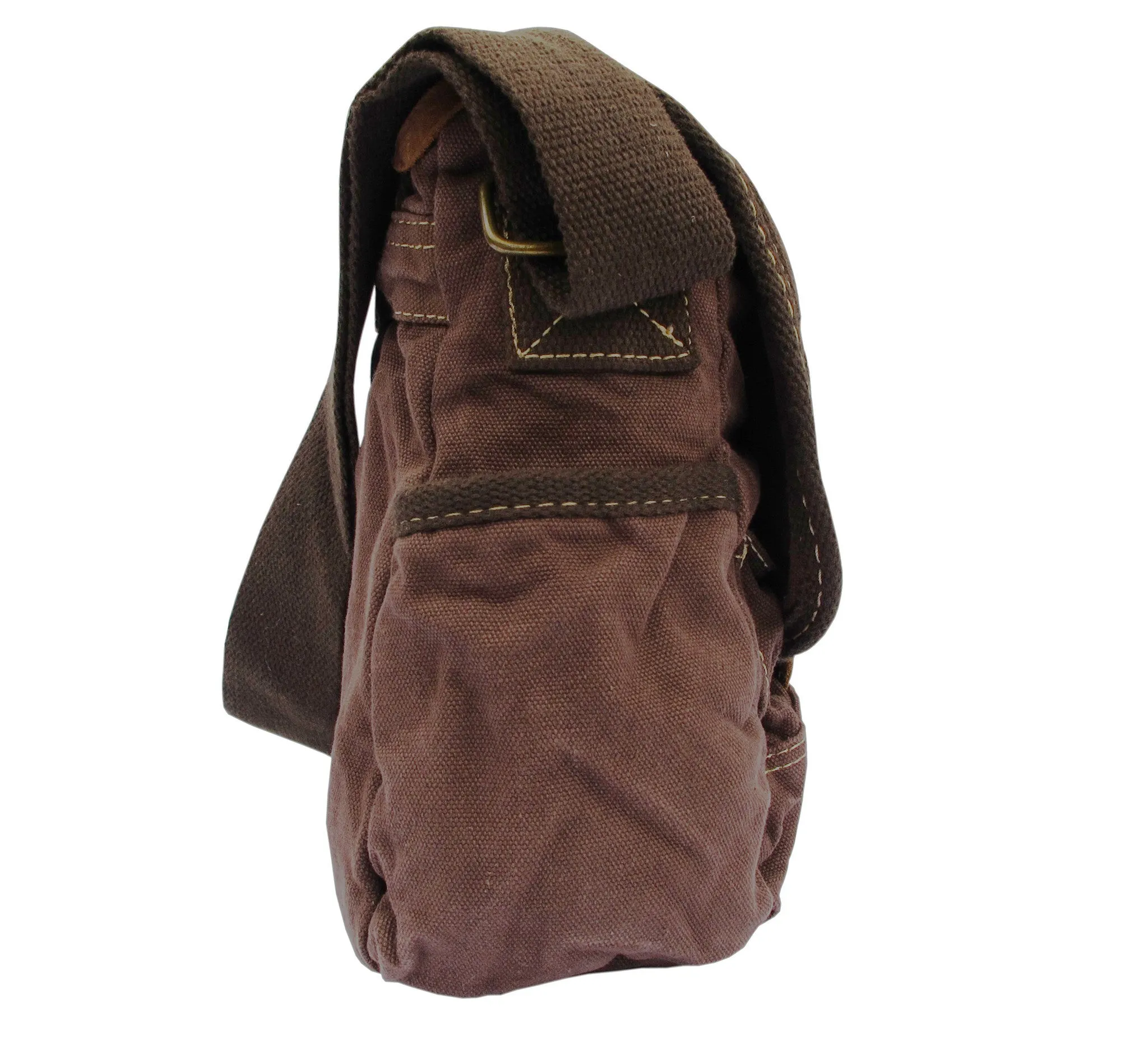 Brown Shoulder Canvas Messenger Bag