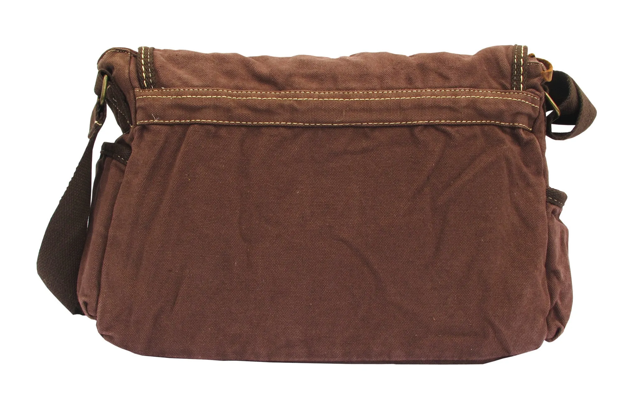 Brown Shoulder Canvas Messenger Bag