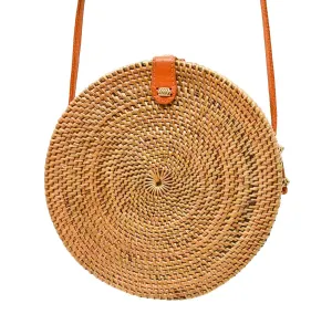 Camilla Round Rattan Bag - Nantucket Stripe