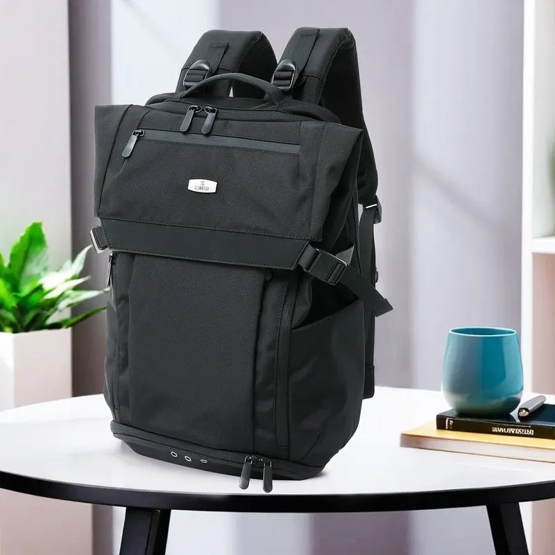 Clownfish Backpack - Spacious, Lightweight | Laptop Holder, Side Buckle | 45*35*18cm | Black