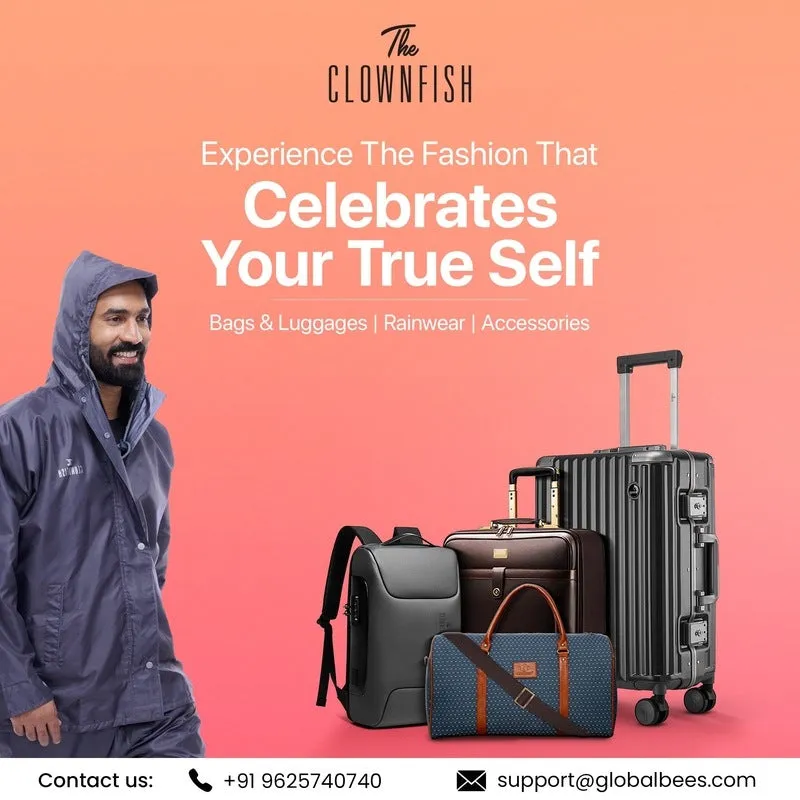 Clownfish Travel Backpack - Durable Polyester, Spacious 20L | 32*15*46cm | Pink