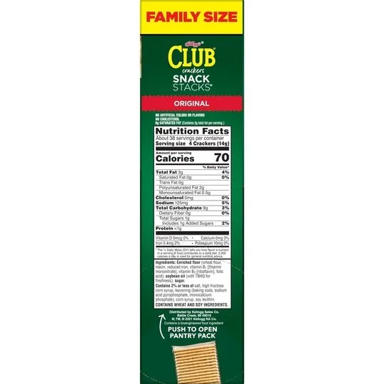 Club Snack Stacks Original Crackers, 18.8 oz, 9 Count