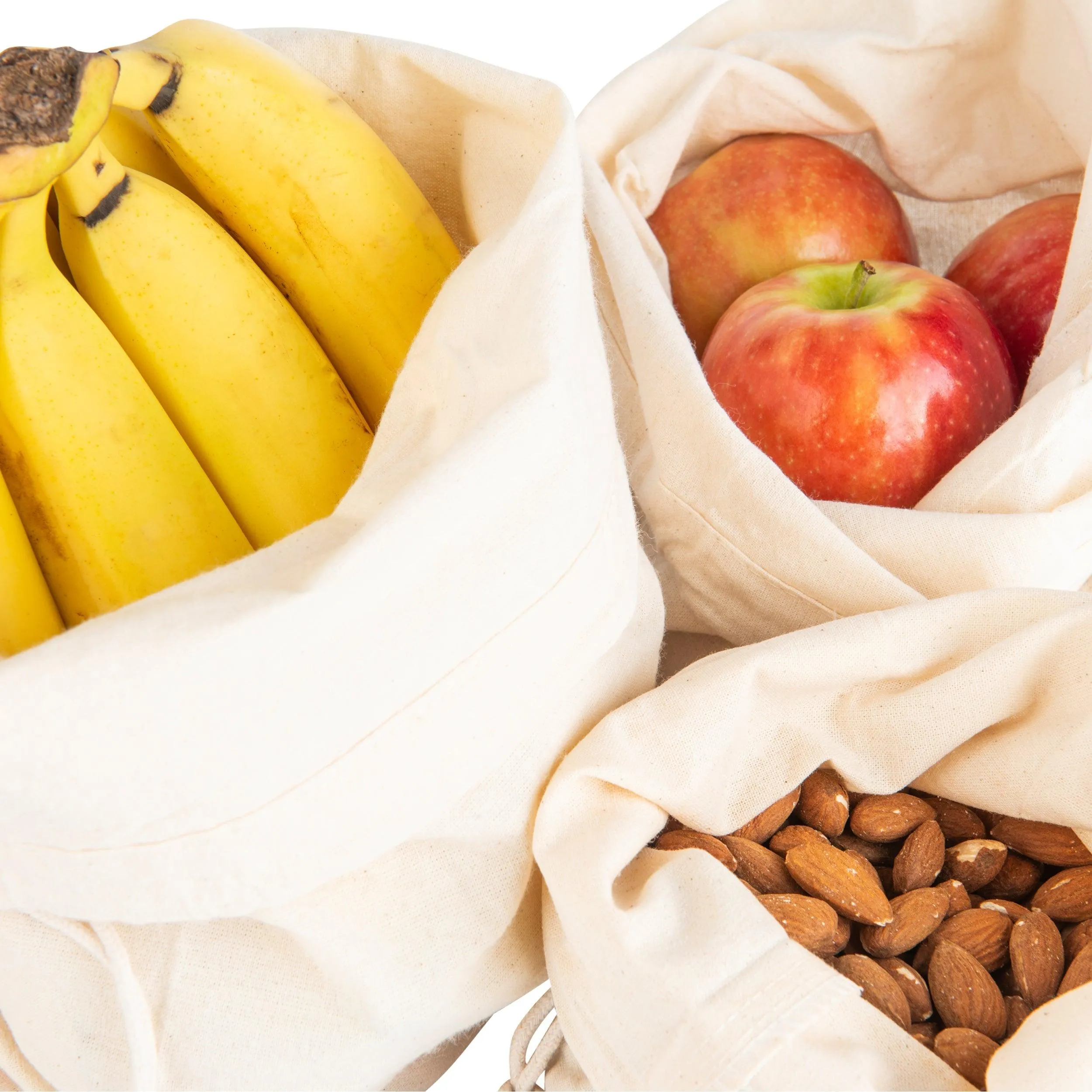 Cotton Bags with Drawstring (3 pack)