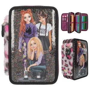 Depesche TOPModel 3-compartment Pencil Case Rebel Kitty