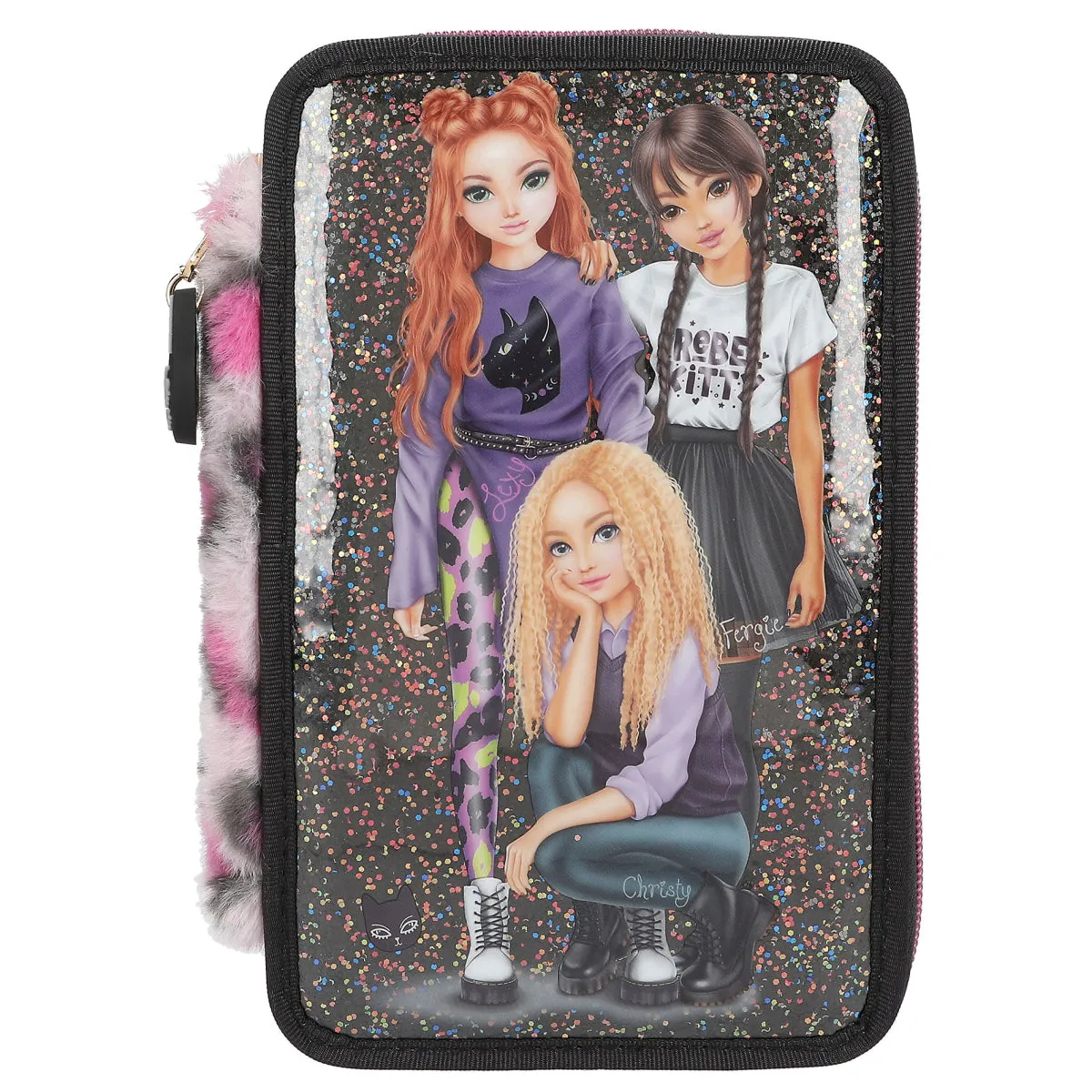 Depesche TOPModel 3-compartment Pencil Case Rebel Kitty