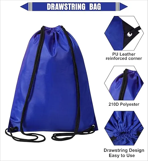 Drawstring Bags Gym Swimming School Sports Bag Unisex 2PCS Trainer String Bag Sack Backpack PE Bags for Women Men Children Travel Beach