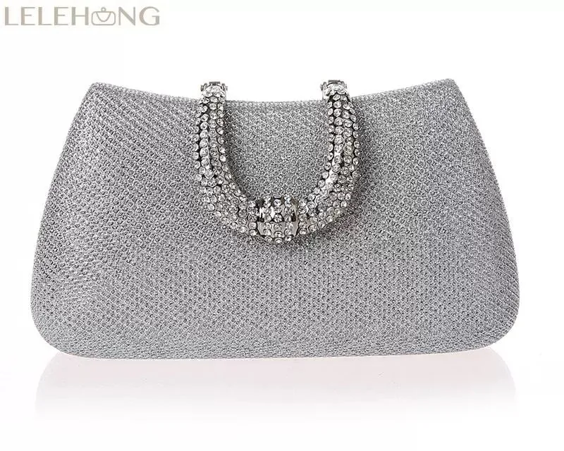 Dress and Cheongsam Socialite Summer Crystal-Studded Sequins Clutch Bag