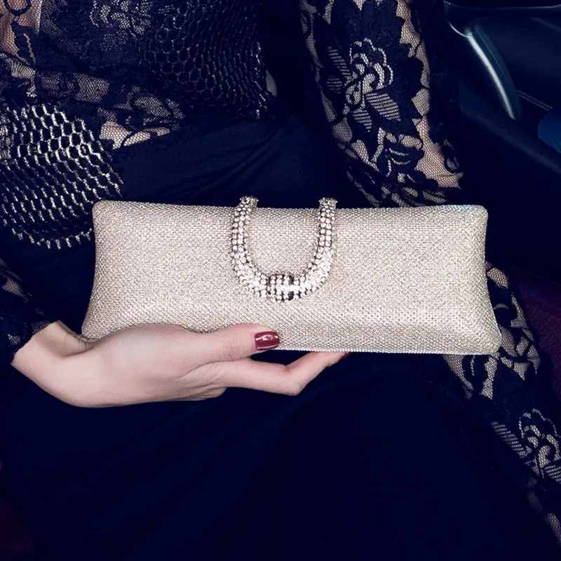 Dress and Cheongsam Socialite Summer Crystal-Studded Sequins Clutch Bag