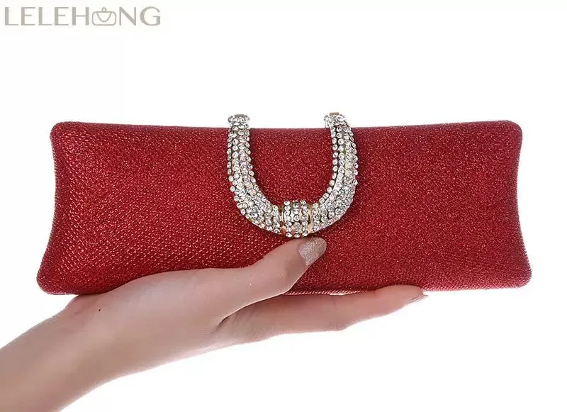 Dress and Cheongsam Socialite Summer Crystal-Studded Sequins Clutch Bag