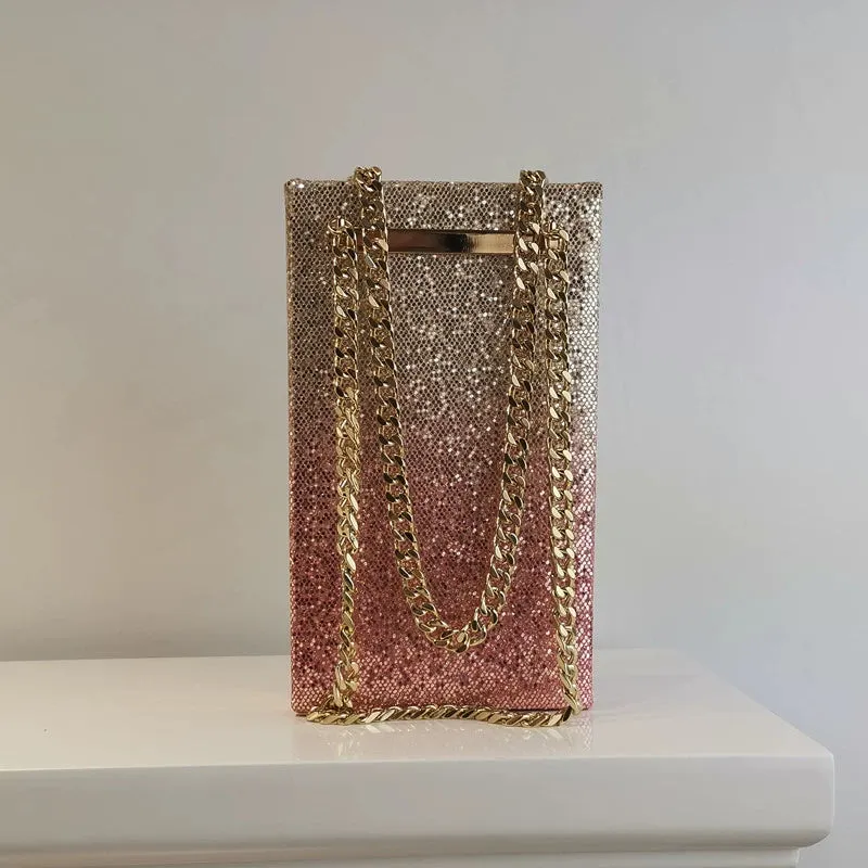 Dress and Cheongsam Socialite Summer Crystal-Studded Sequins Clutch Bag