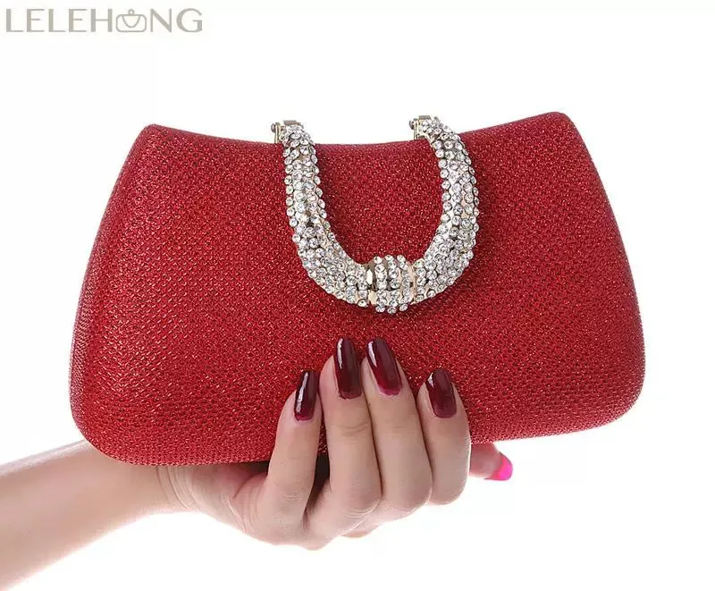Dress and Cheongsam Socialite Summer Crystal-Studded Sequins Clutch Bag