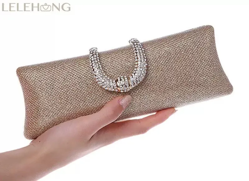 Dress and Cheongsam Socialite Summer Crystal-Studded Sequins Clutch Bag