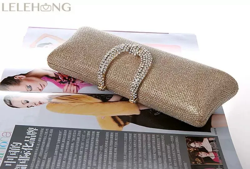 Dress and Cheongsam Socialite Summer Crystal-Studded Sequins Clutch Bag
