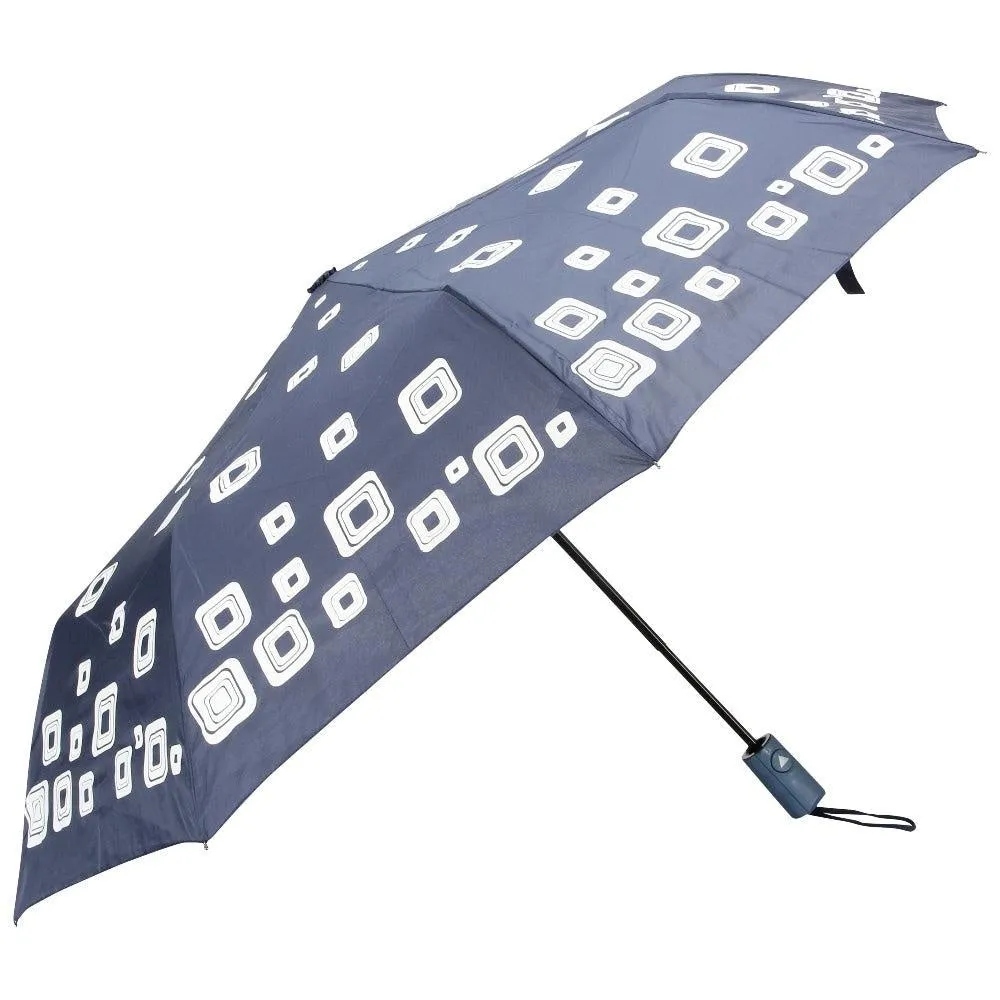 FabSeasons Blue Unisex Graphic Printed 3 fold Fancy Automatic Blue Umbrella