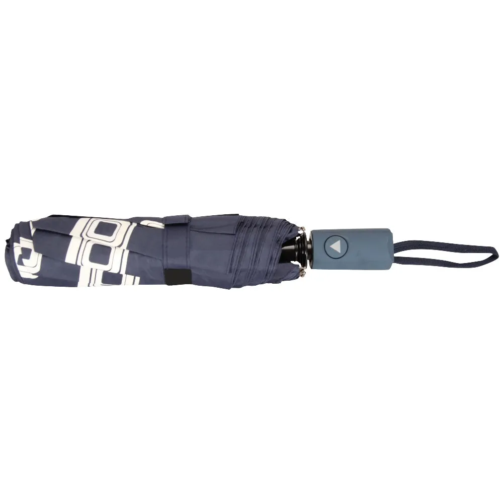 FabSeasons Blue Unisex Graphic Printed 3 fold Fancy Automatic Blue Umbrella