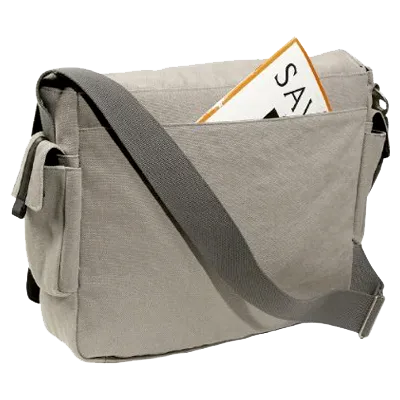 Fullsize Canvas Messenger Bag with Laptop Storage
