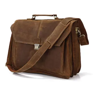 Genuine Leather Crazy Horse Briefcase