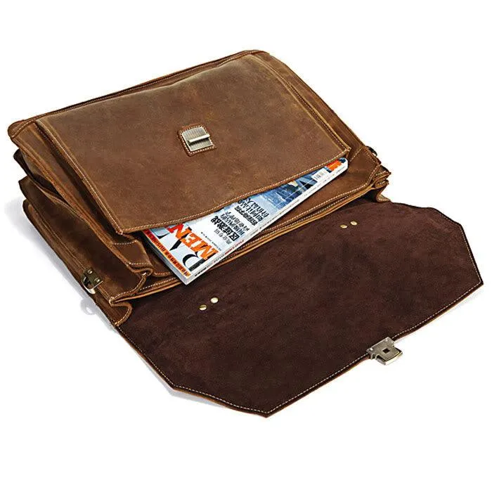 Genuine Leather Crazy Horse Briefcase