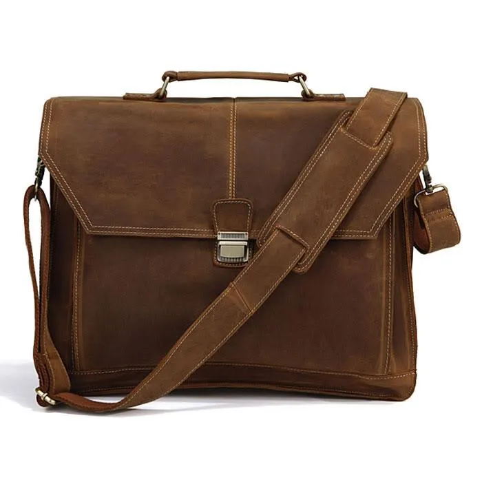 Genuine Leather Crazy Horse Briefcase