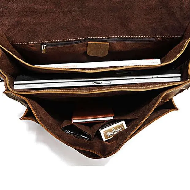 Genuine Leather Crazy Horse Briefcase